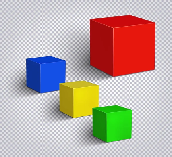 Set-of-multicolored-Blank-Cubes-on-a-Checkered-Background