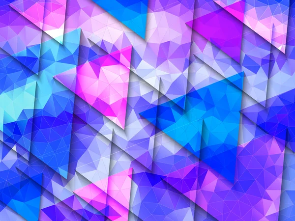 Geometric-abstract-background-of-triangles-in-blue-and-magenta-tones-Polygonal-pattern — Stockvector