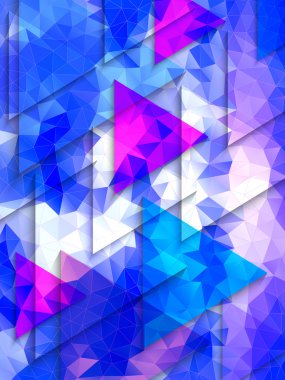 Geometric-abstract-background-of-triangles-in-blue-and-magenta-tones-Polygonal-pattern