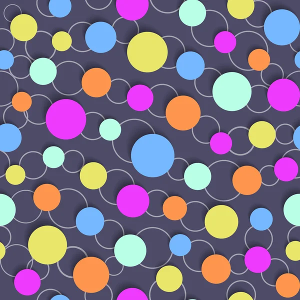 Abstract-Seamless-Pattern-with-Colored-Circles-and-Soft-Shadow — Wektor stockowy