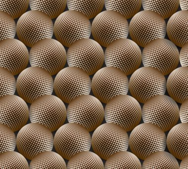 3d-seamless-pattern-with-gold-balls clipart
