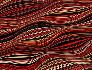 Beautiful-vintage-pattern-in-red-yellow-black-Orrnament-of-twisted-lines