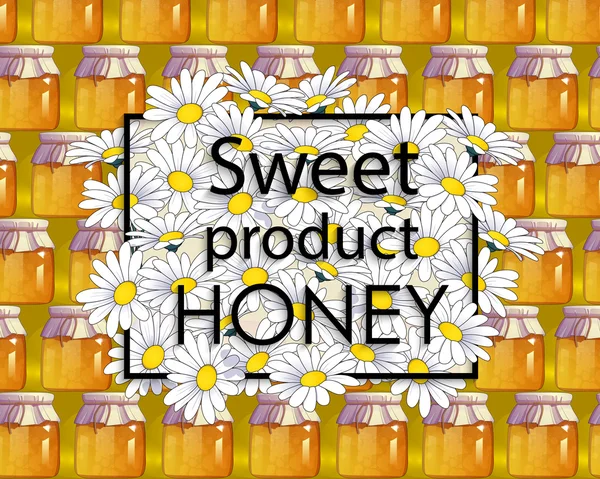 Естественный мед. Векторная иллюстрация — стоковый вектор