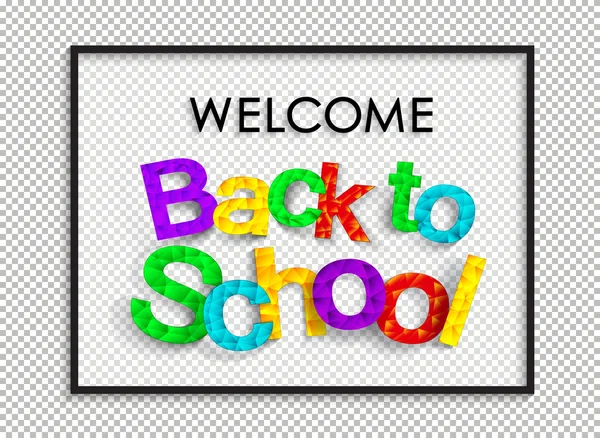 Vítejte zpět ve škole — Stockový vektor