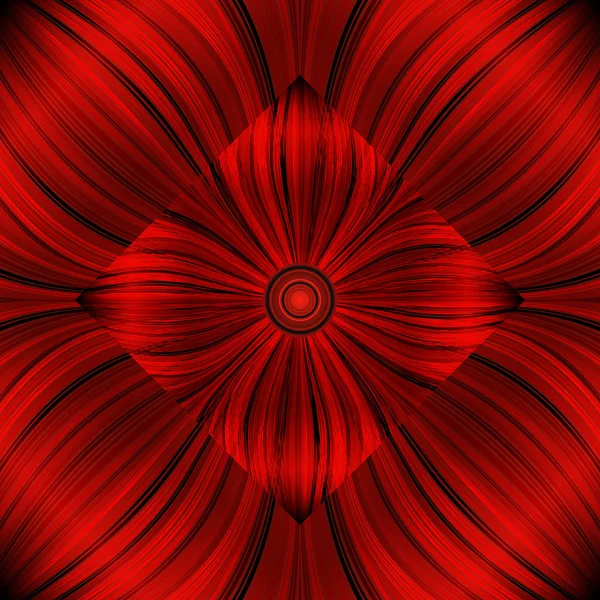 3D-Beautiful-Red-Floral-Background-with-Glowing-Lines — Stockový vektor