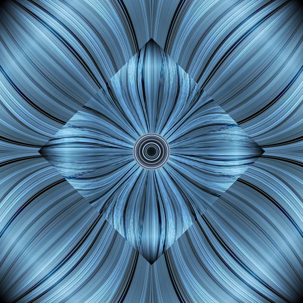 3D-abstrac-Blue-Floral-Background-with-Glowing-Lines — Stockový vektor