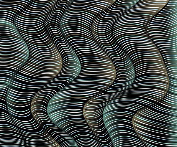 Хвильовий смугастий векторний візерунок. Абстрактний строкатий фон — стоковий вектор