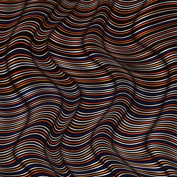 Patrón vectorial ondulado a rayas. Fondo abstracto y variado — Vector de stock