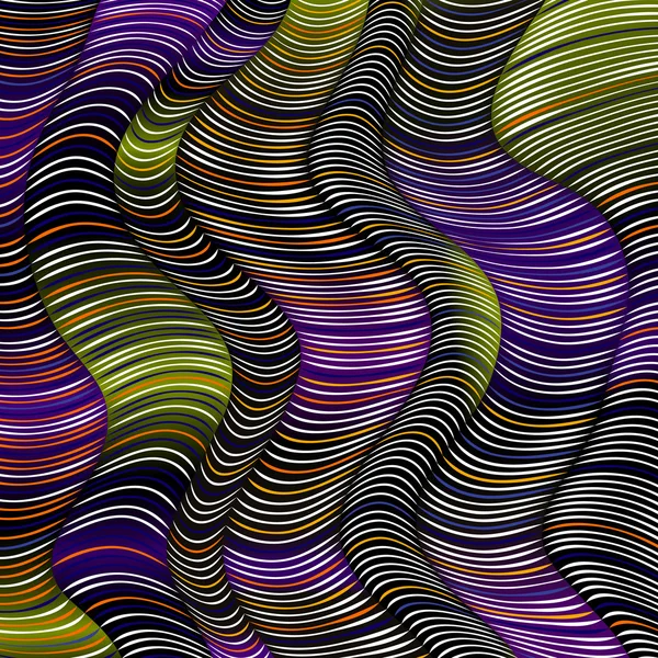 Wellig-gestreift-kunterbunt-Vektor-Muster-abstrakt-Hintergrund — Stockvektor