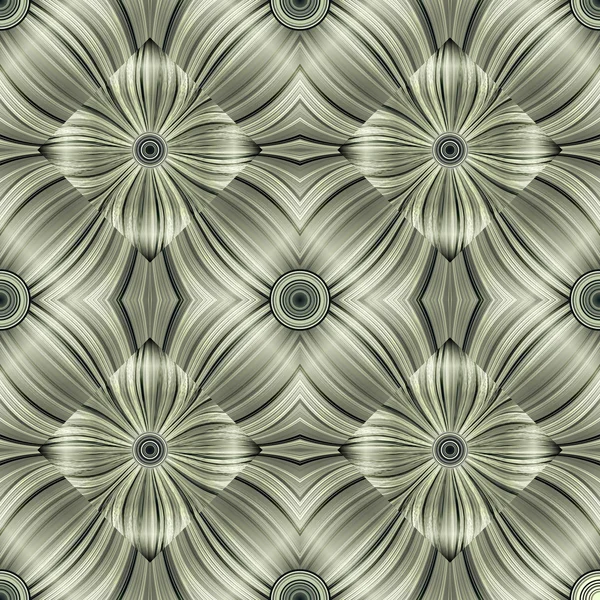 Nahtlos-abstrakt-Hintergrund-aus-glühenden-Linien-stilisierten-Blumen — Stockvektor