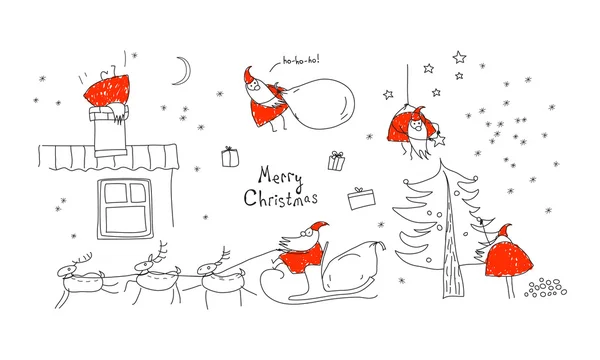 A-set-scenes-with-Santa-Claus