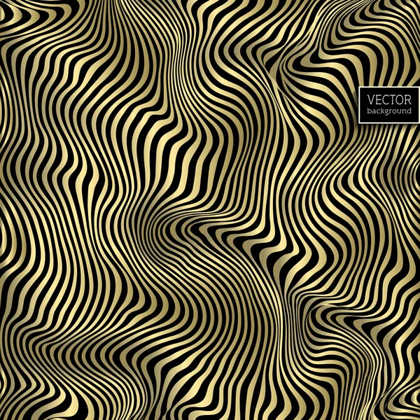 Wavy-gold-striped-zebra-color-vector-background-Abstract-pattern — ストックベクタ