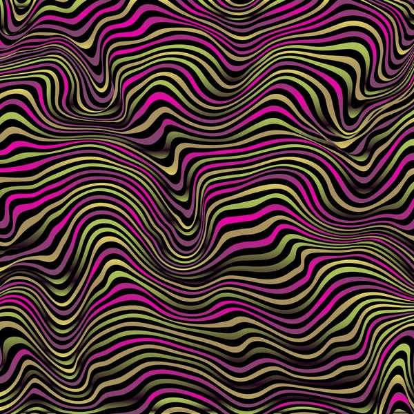 Padrão abstrato ondulado-listrado-zebra-multicolor-vector-background — Vetor de Stock