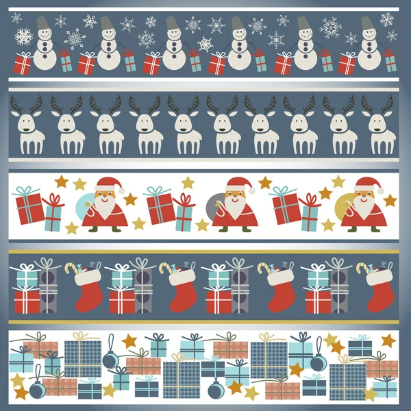 Patrón sin costuras con accesorios de Navidad — Vector de stock