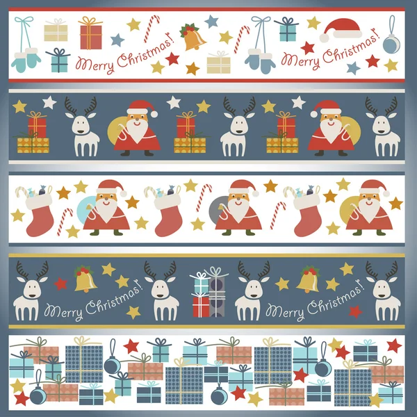 Seamless pattern with Christmas accessories — Stock Vector