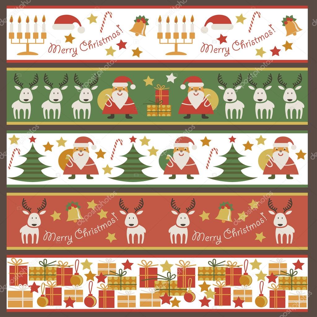 Seamless pattern with Christmas accessories