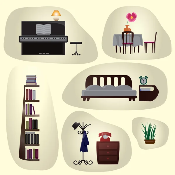 Muebles de juego — Vector de stock