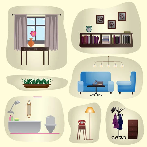 Muebles de juego — Vector de stock