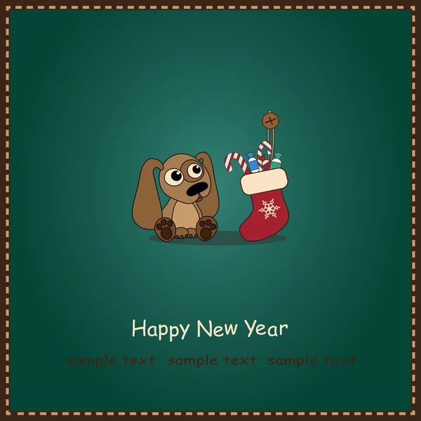 Cartão de Ano Novo — Vetor de Stock