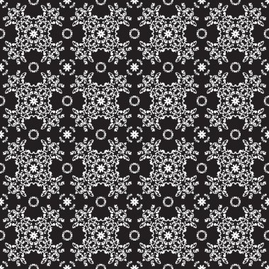 Sorunsuz vintage siyah-beyaz desen