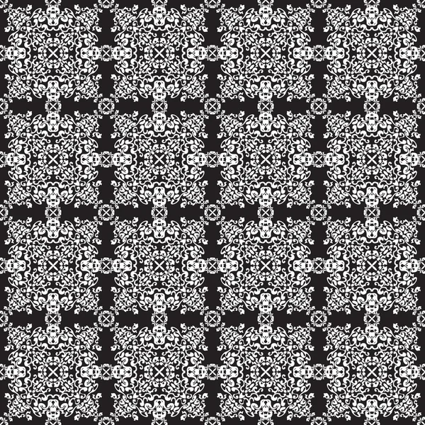 Nahtloses Schwarz-Weiß-Muster — Stockvektor