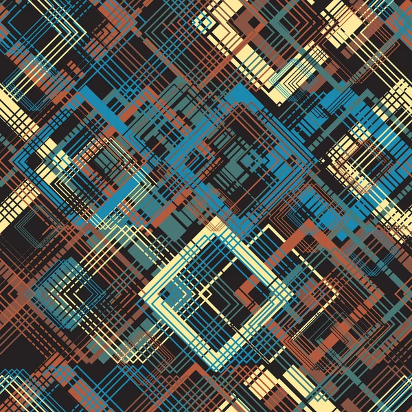 Motif, sans couture, grunge, coloré, vintage, abstrait, géométrique — Image vectorielle