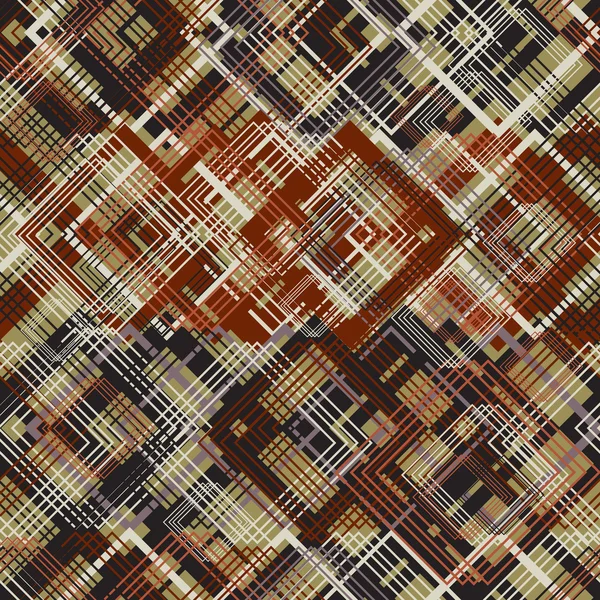 Patrón, sin costuras, grunge, vintage, geométrico, fondo, abstracto — Archivo Imágenes Vectoriales