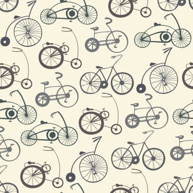 Vintage bisiklet ile Seamless Modeli