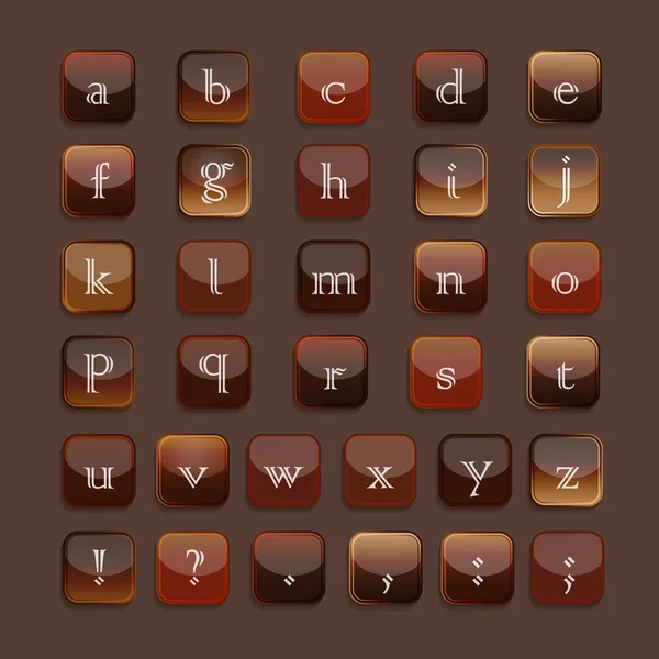 Alphabet-icons-Color-Tea-Coffee-set — Stockový vektor