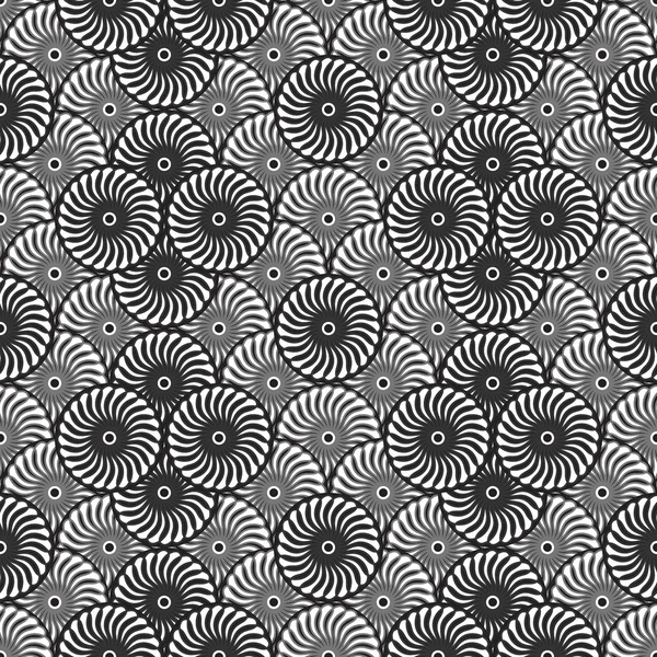 ベクターのシームレスなパターン。定型化された花と抽象的なスタイリッシュな背景 — ストックベクタ