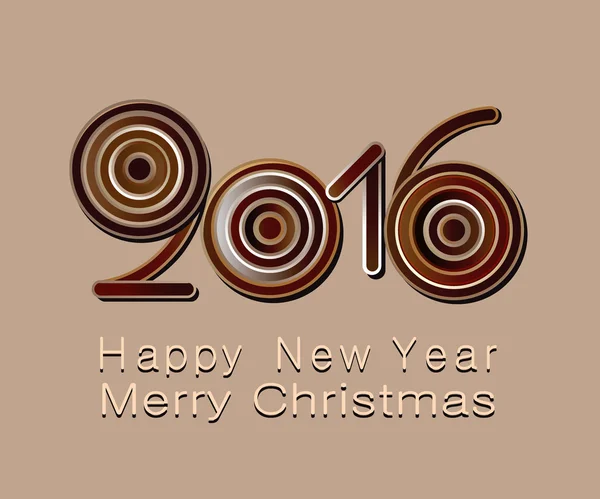 2016 boldog új évet és vidám karácsony — Stock Vector