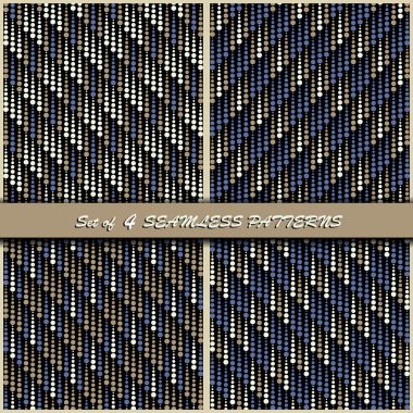 4 dikişsiz geometrik desen seti