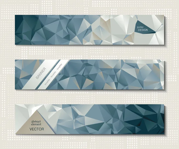 Banner de plantilla de diseño con patrón poligonal — Vector de stock