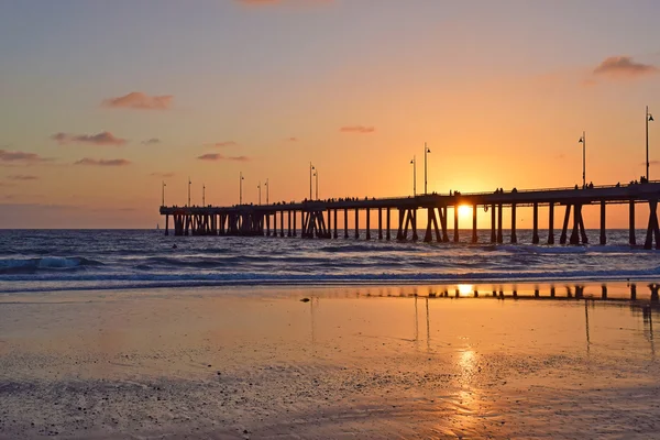 Pôr do sol de Venice Beach — Fotografia de Stock