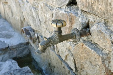 Antik Bronz oyma musluk