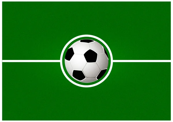 Ein Fußball Auf Dem Fußballplatz Isoliertes Objekt Vektorbild — Stockvektor