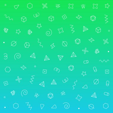 Geometrik vektör deseni. Geometrik elemanlar ile vektör illüstrasyon