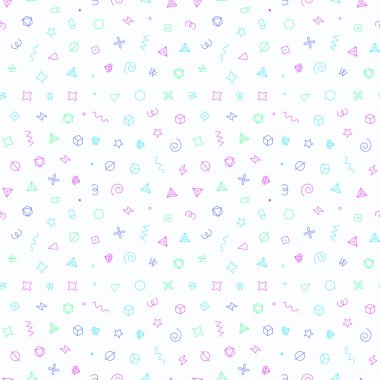 Dikişsiz geometrik vektör deseni. Geometrik elemanlar ile vektör illüstrasyon