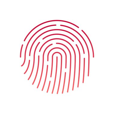 ID app icon. Fingerprint vector illustration clipart