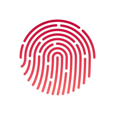 Kimliği app simgesi. Parmak izi vektör çizim