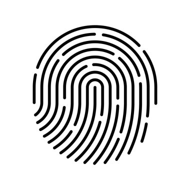 Kimliği app simgesi. Parmak izi vektör çizim