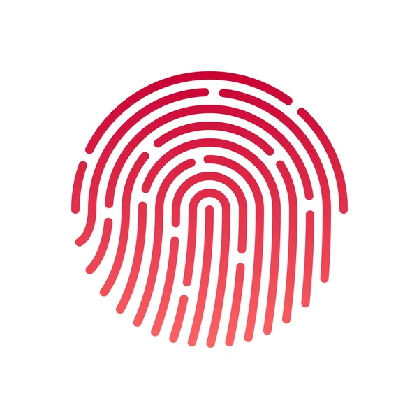 ID app icon. Fingerprint vector illustration — Stock Vector