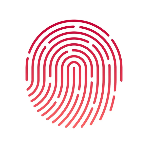 ID app icon. Fingerprint vector illustration — Stock Vector