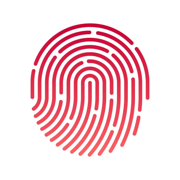 ID-App-Symbol. Abbildung des Fingerabdruckvektors — Stockvektor