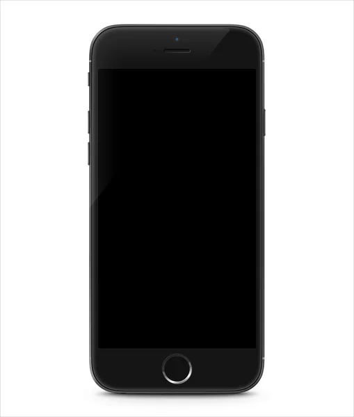 Smartphone realistisk vektor illustration. Mobiltelefon mockup med blank skärm isolerad på vit bakgrund — Stock vektor