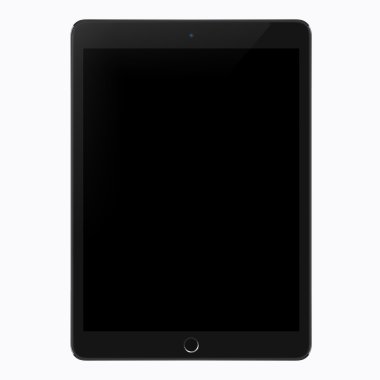Gerçekçi tablet pc bilgisayar vektör çizim. Tablet mockup boş ekran beyaz arka plan üzerinde izole ile