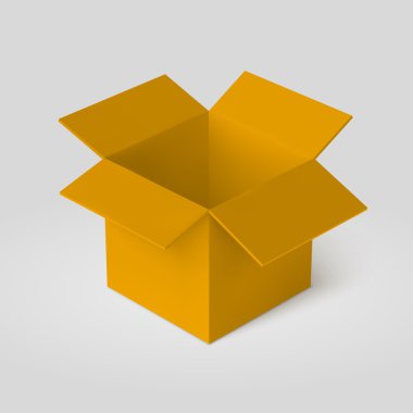 Aç kutusuna şablon üzerinde beyaz izole. Vektör çizim