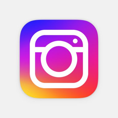 App simgesi şablonu. Mobil uygulama simgesi. Vektör renkli fotoğraf simge