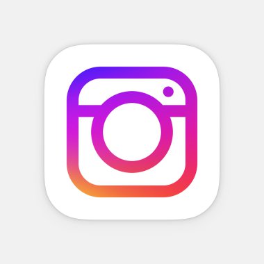 App simgesi şablonu. Mobil uygulama simgesi. Vektör renkli fotoğraf simge