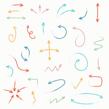 Ok set kroki. İş ve eğitim tasarımınız için vektör çizim. Tasarım öğeleri. Kolay düzenlemek.